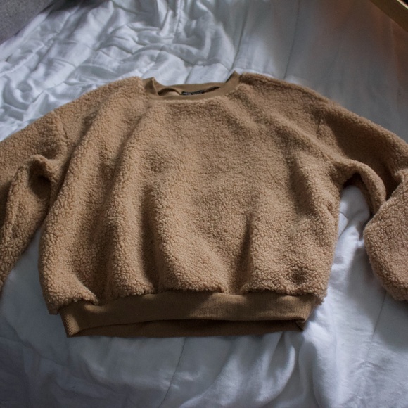 shein teddy crew neck sweatshirt - Picture 2 of 7